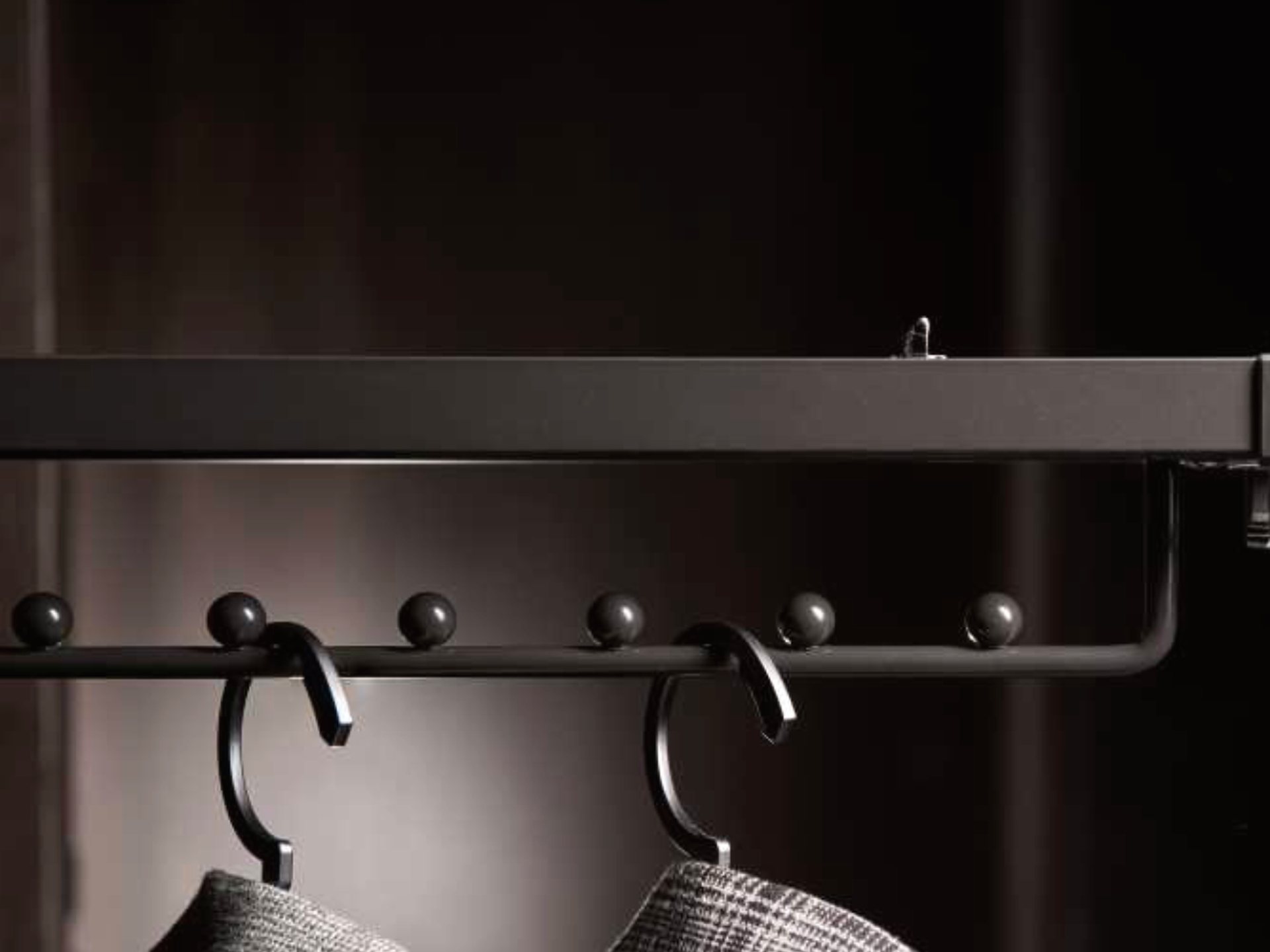 Valet rod and racks fitted to Bilt & Co wardrobe joinery